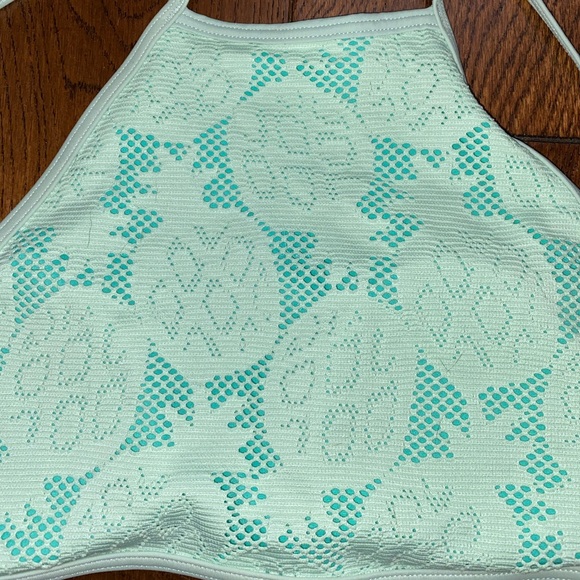 Aerie Mint Pineapple Bikini Top ✨ 🍍 - Picture 3 of 5